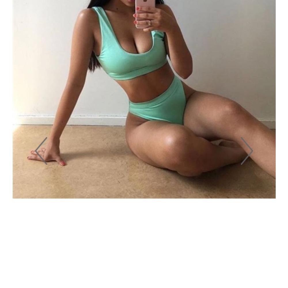 Hot Miami Styles mint high waist bikini